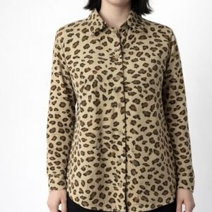 Pappagallo Leopard Print Blouse Medium